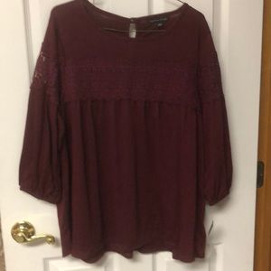 Burgundy top